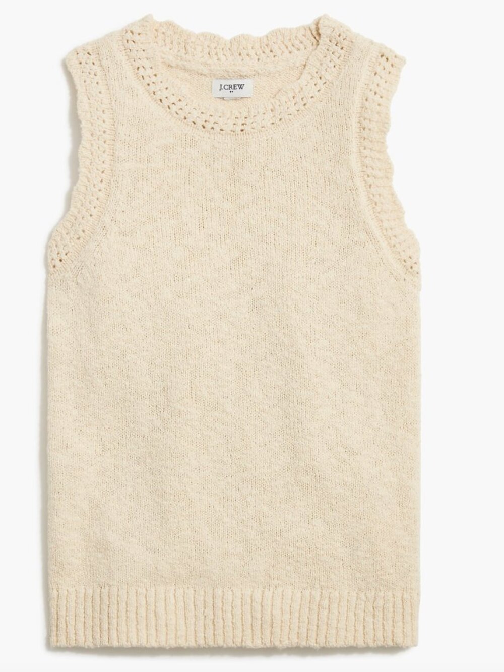 J. Crew Factory Slub Sweater-Tank Ecru